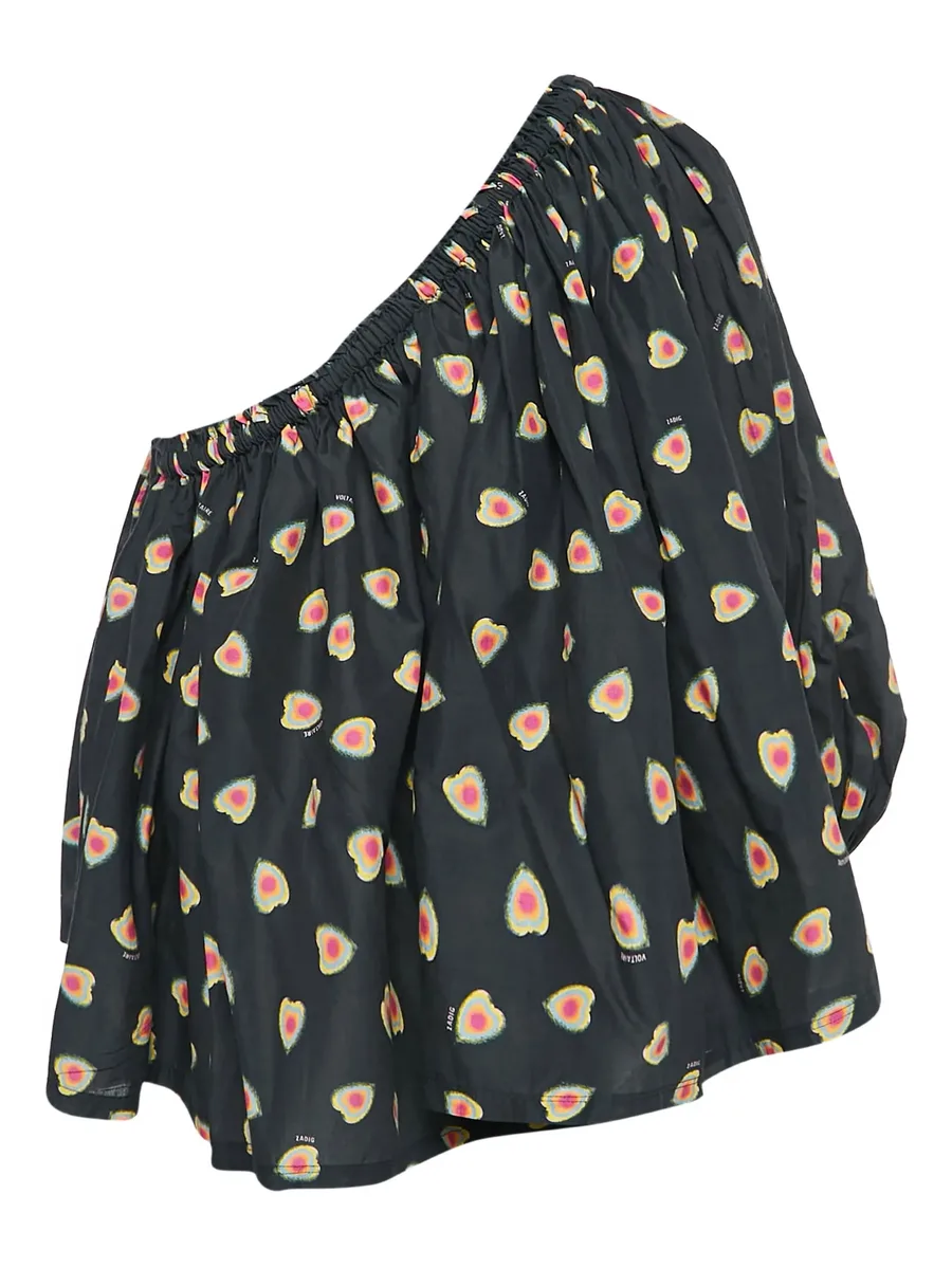 Pre-owned heart-pattern blouse 1