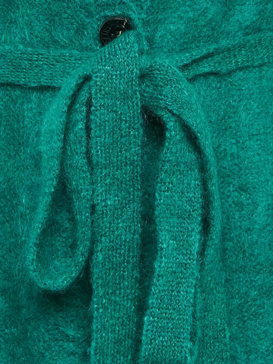Romy belted mohair long cardigan 5
