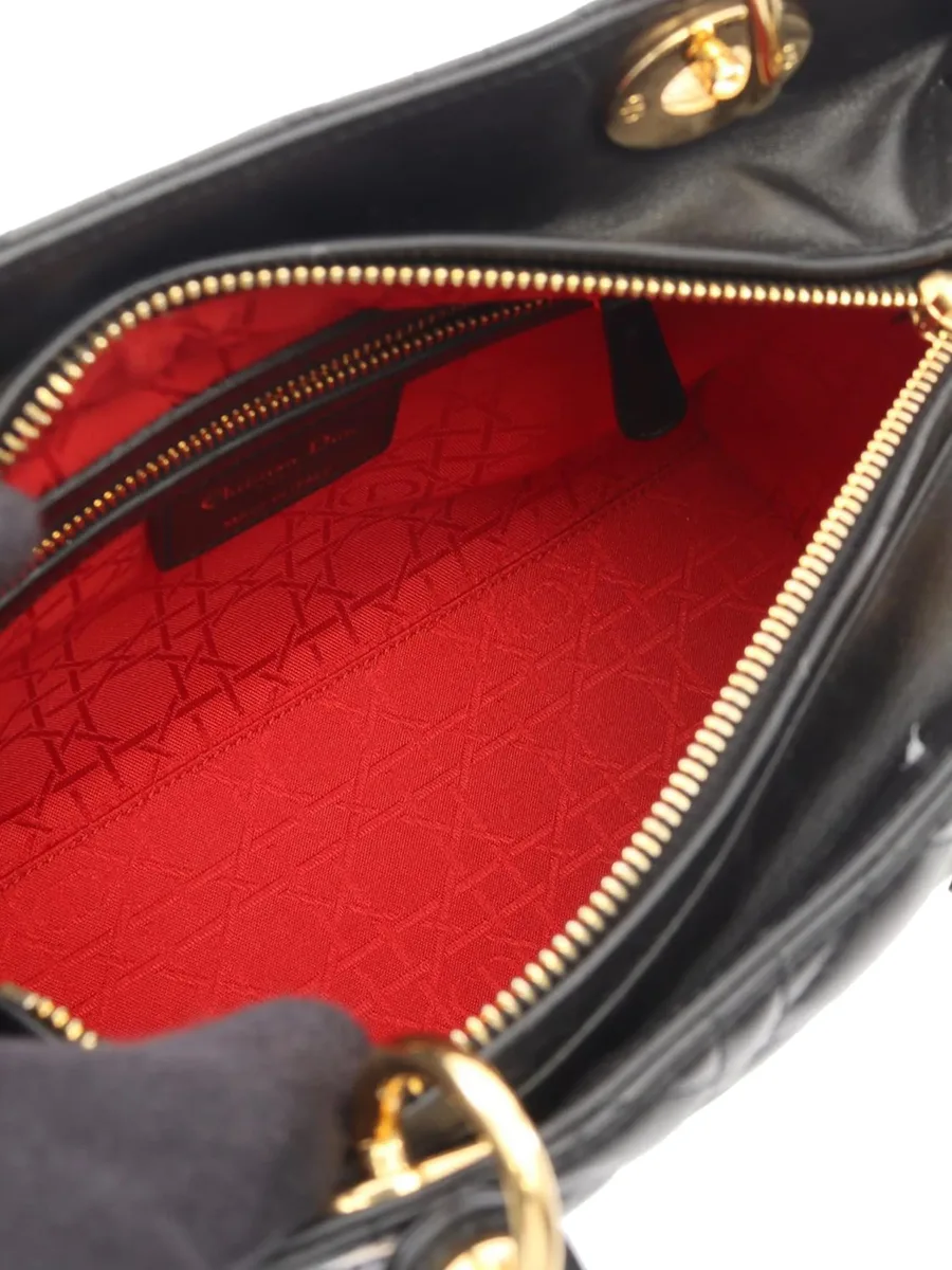 сумка-сэтчел Cannage Lady Dior среднего размера (2010-2026 годы) 9