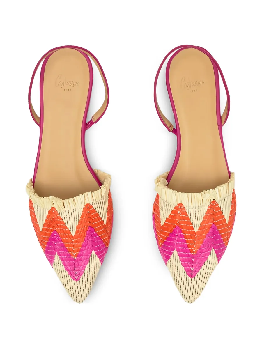 Berta pointed-toe flat pumps 6