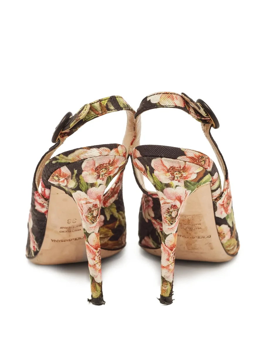110mm floral-print slingback pumps 5