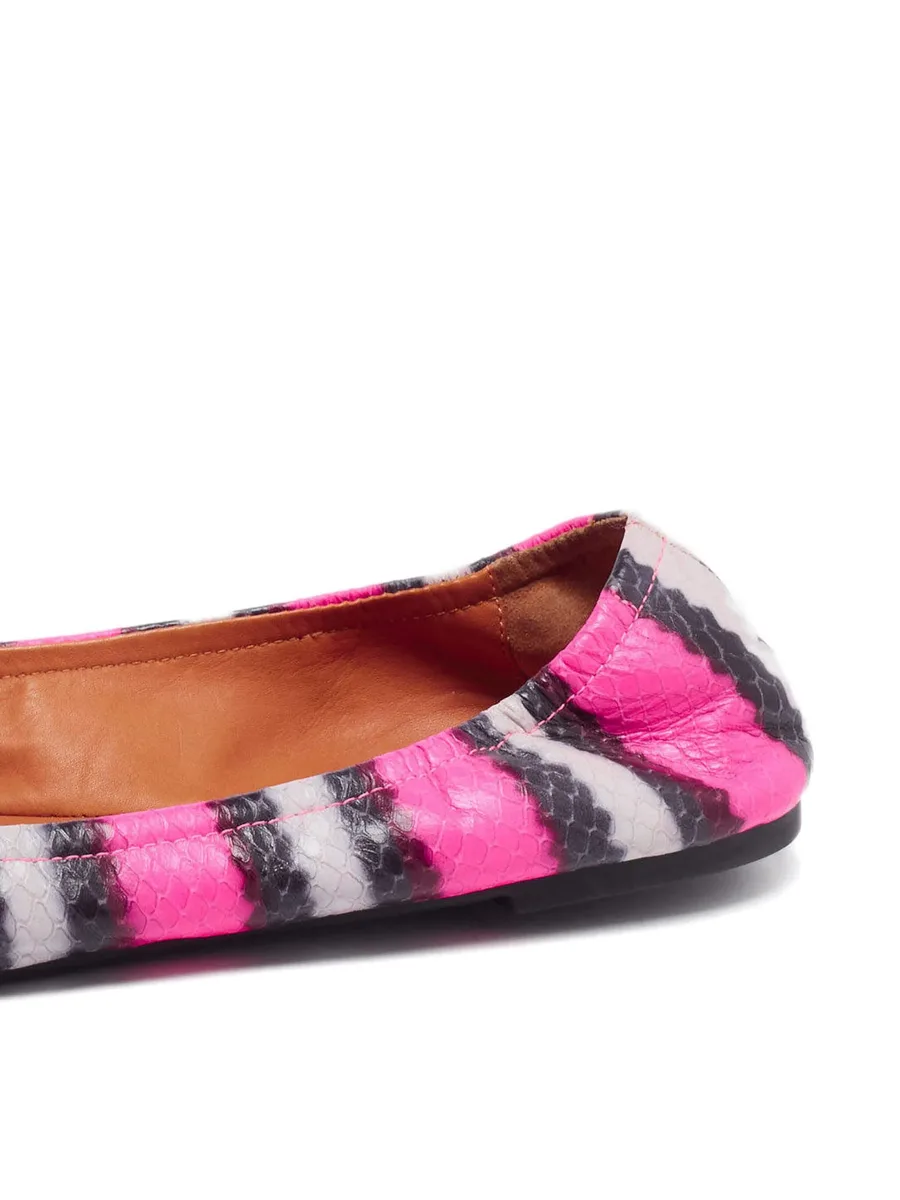 snakeskin-effect ballet flats 3