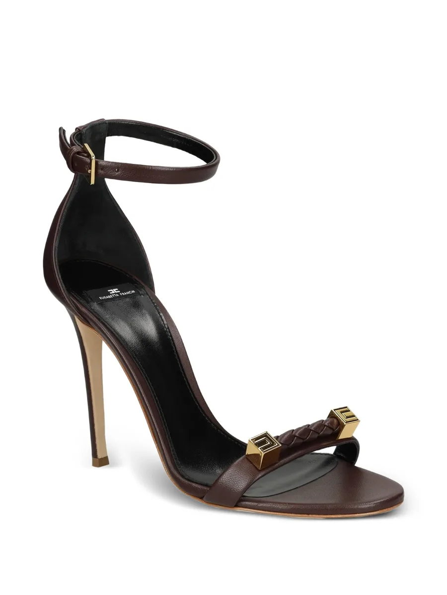 leather sandals with logo details 3