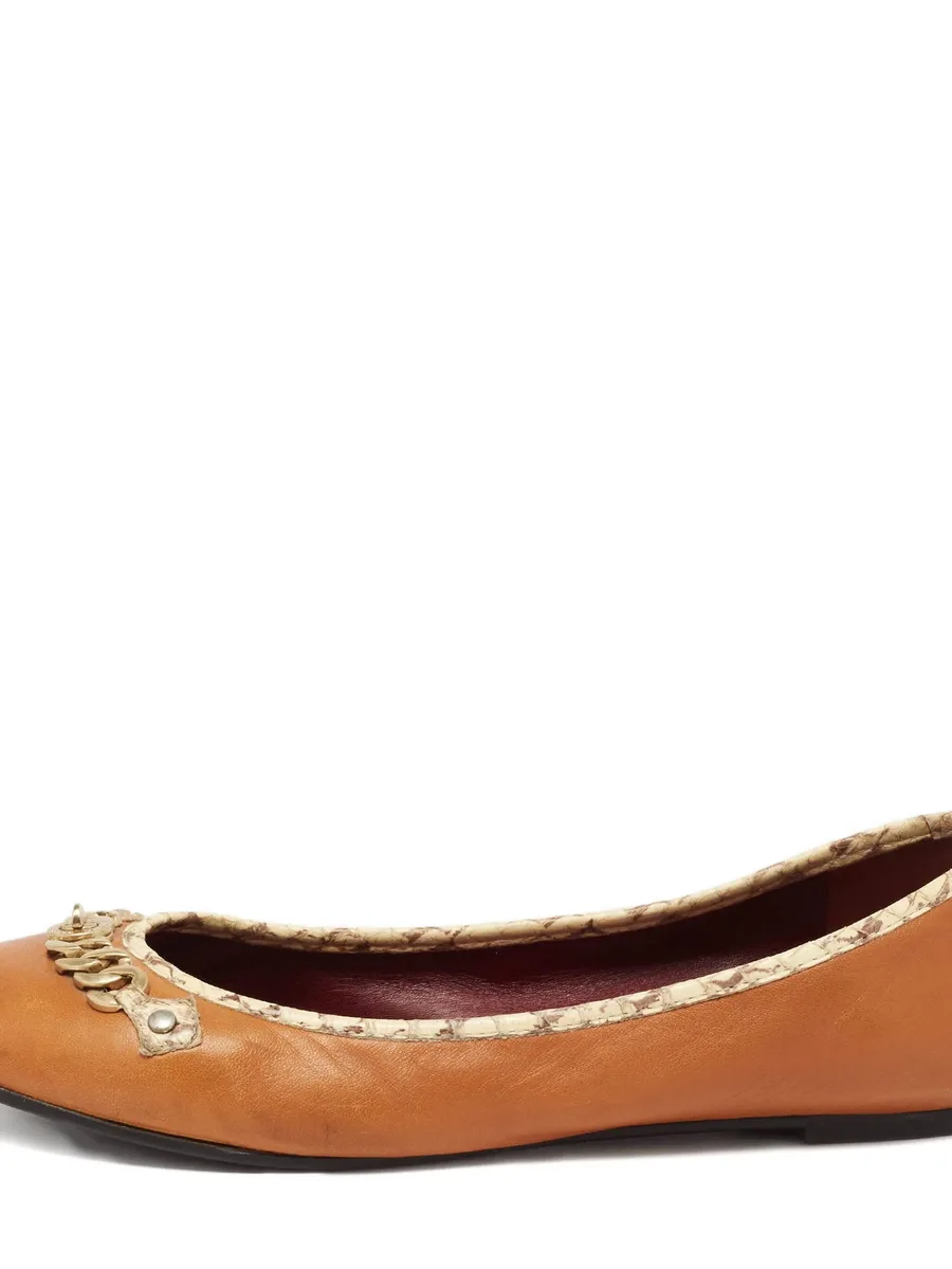 leather chain ballet flats 3