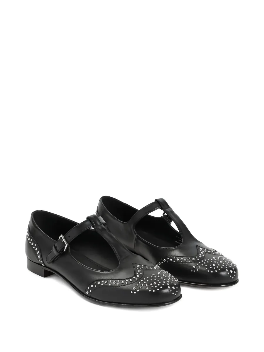 T-bar studded flat pumps 3