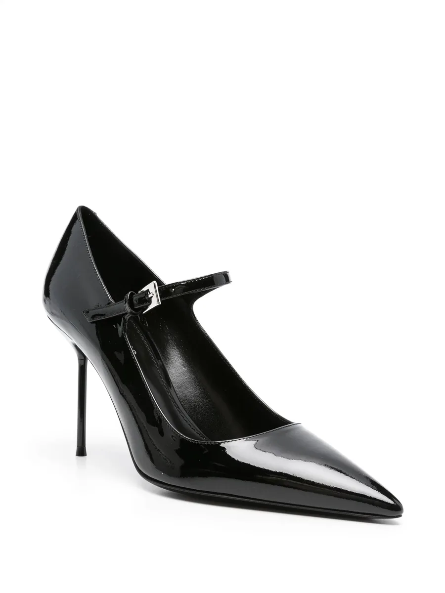 90mm leather heeled pumps 4