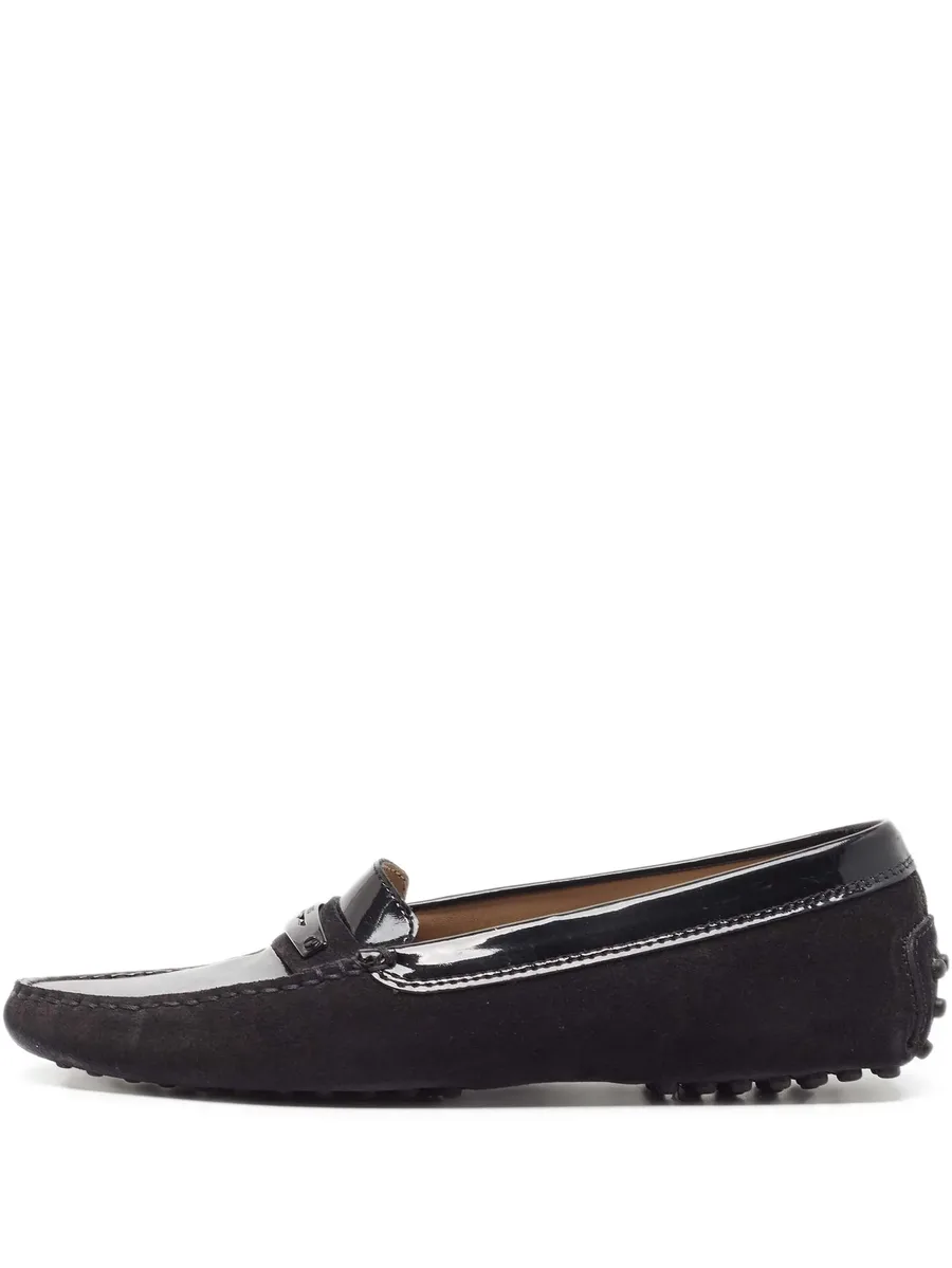 pre-owned Gommino patent-leather loafers 1