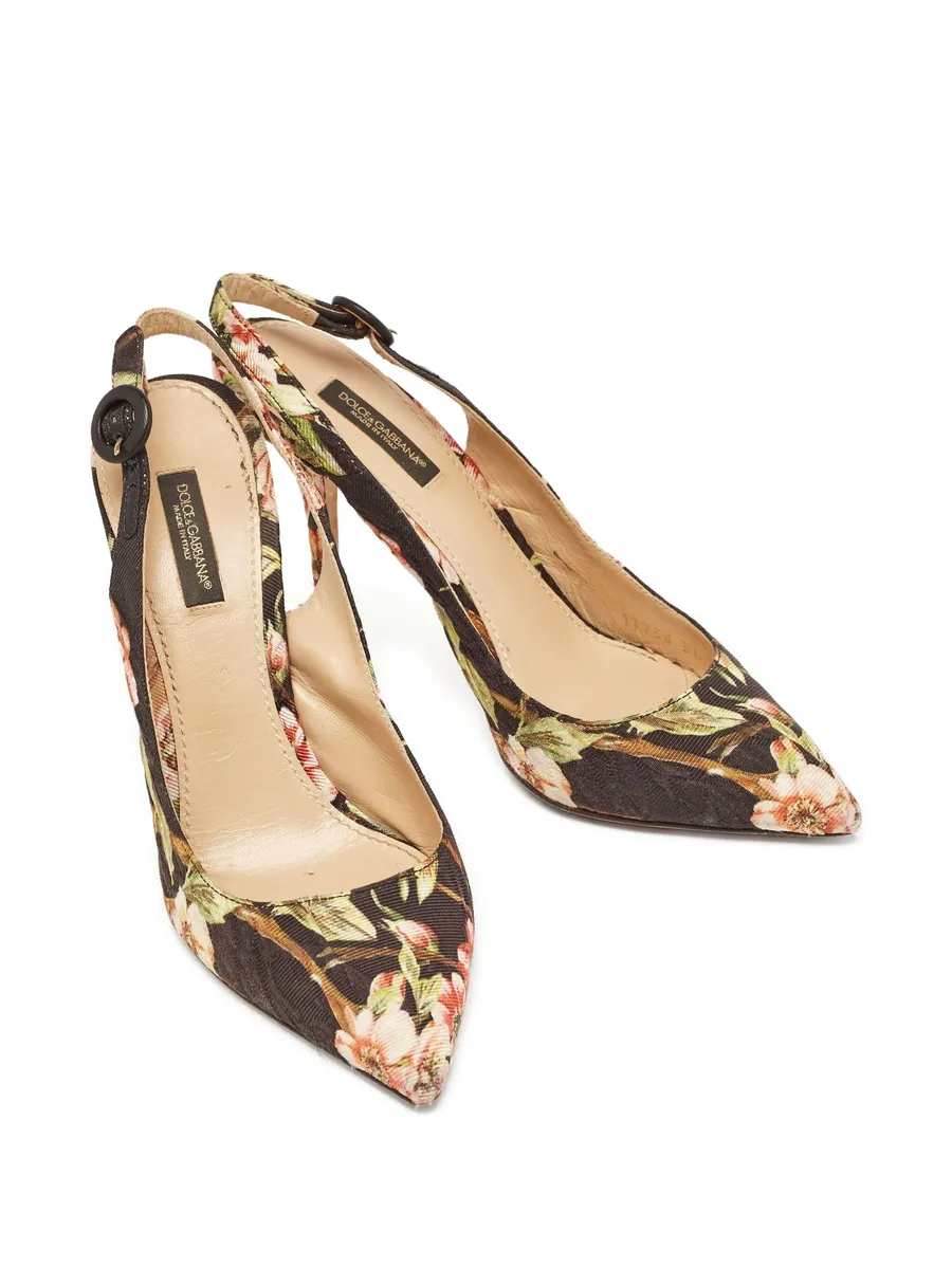 110mm floral-print slingback pumps 10