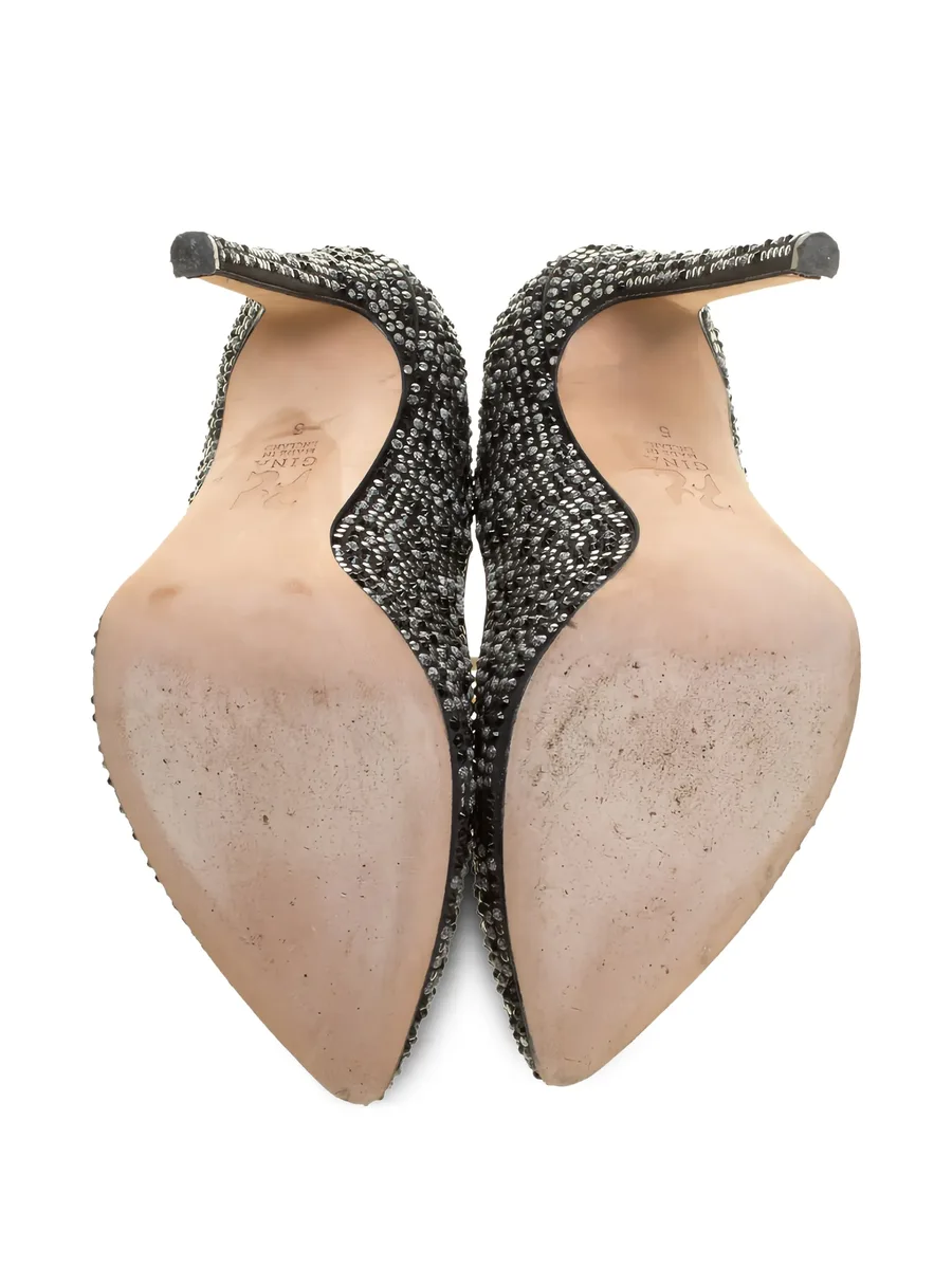 125mm crystal pointed-toe pumps 8