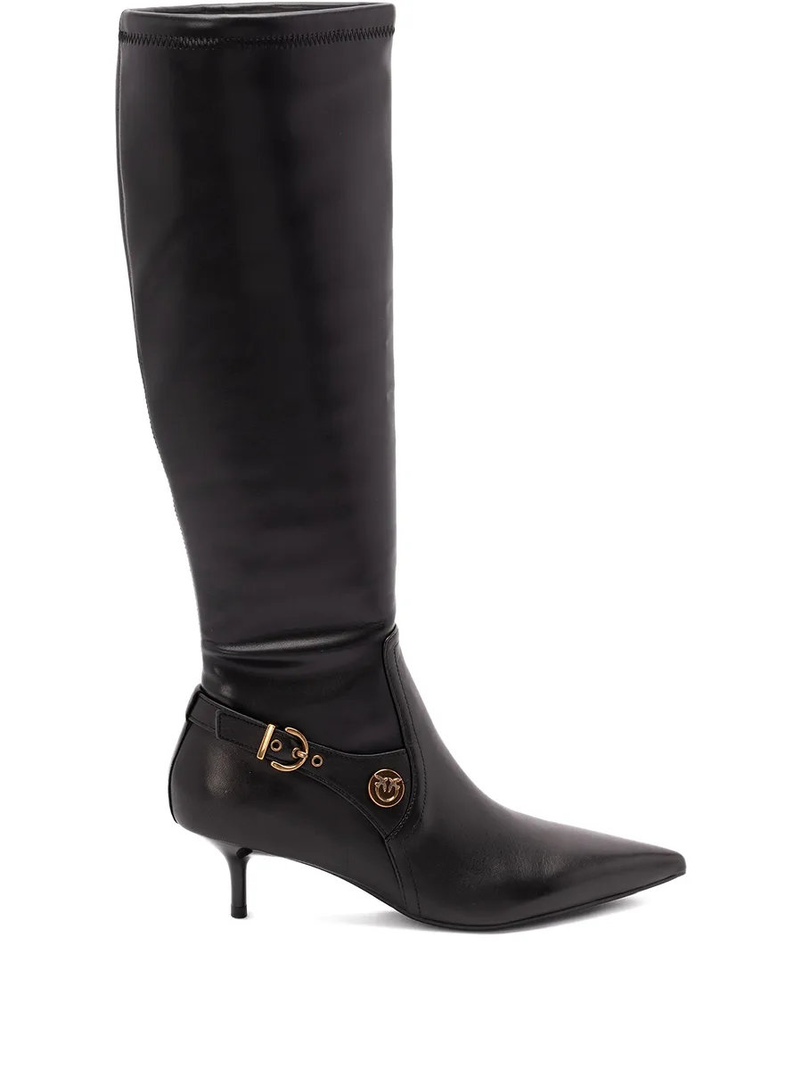 buckle-detail pointed-toe high boots 2