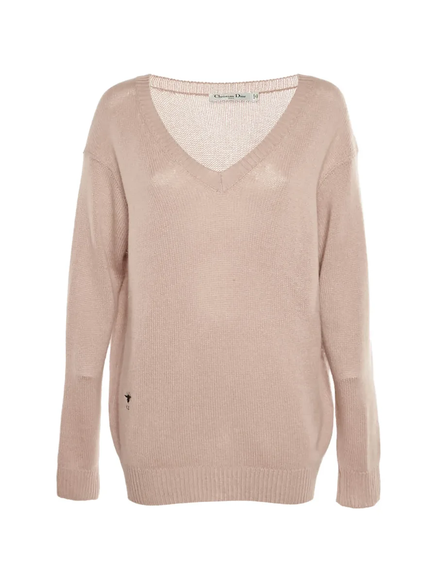 V-neck cashmere sweater 1