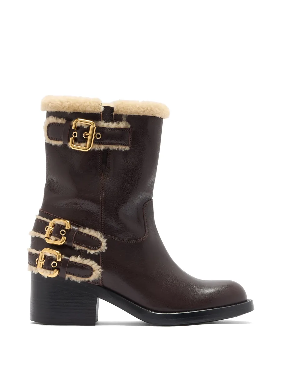 Dakota buckle shearling boots 1