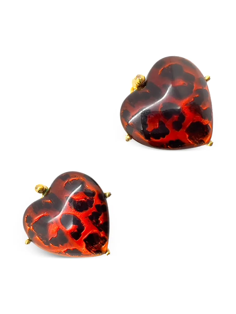 серьги Ysl Heart (1980-е годы) 3