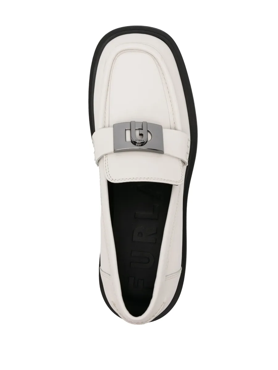 58mm logo-plaque leather loafers 7