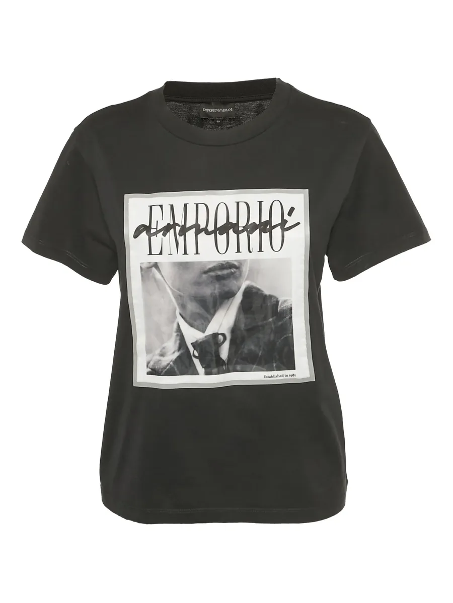 crew-neck printed T-shirt 1