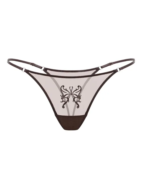 трусы-стринги Butterfly Gravity с вышивкой