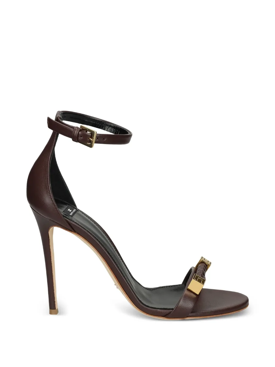 leather sandals with logo details 1