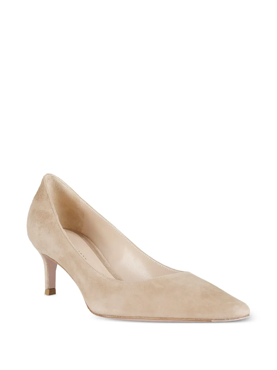 pointed-toe suede pumps 3