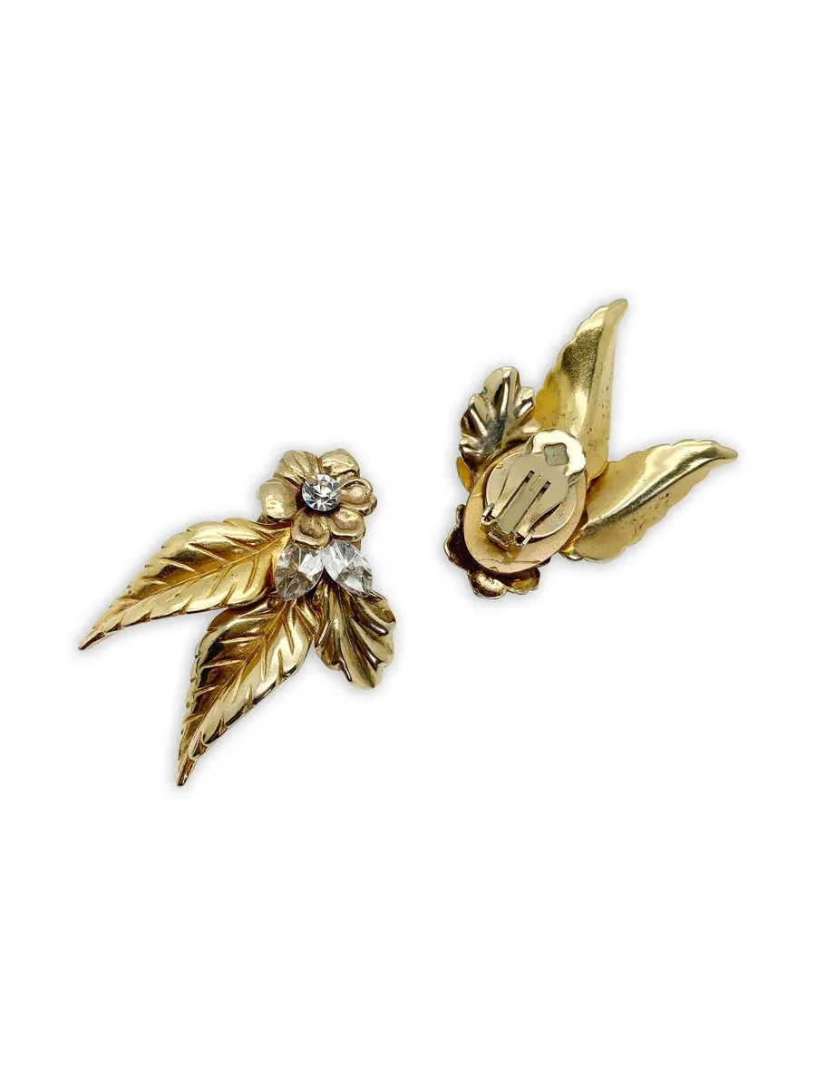 серьги Crystal Leaf (1950-е годы) 8