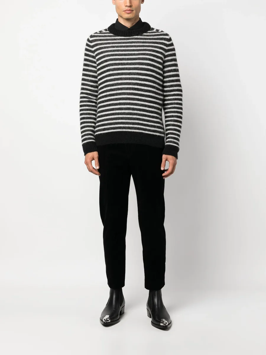 tapered-leg suede cropped trousers 4