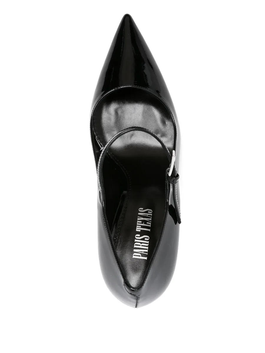 90mm leather heeled pumps 8