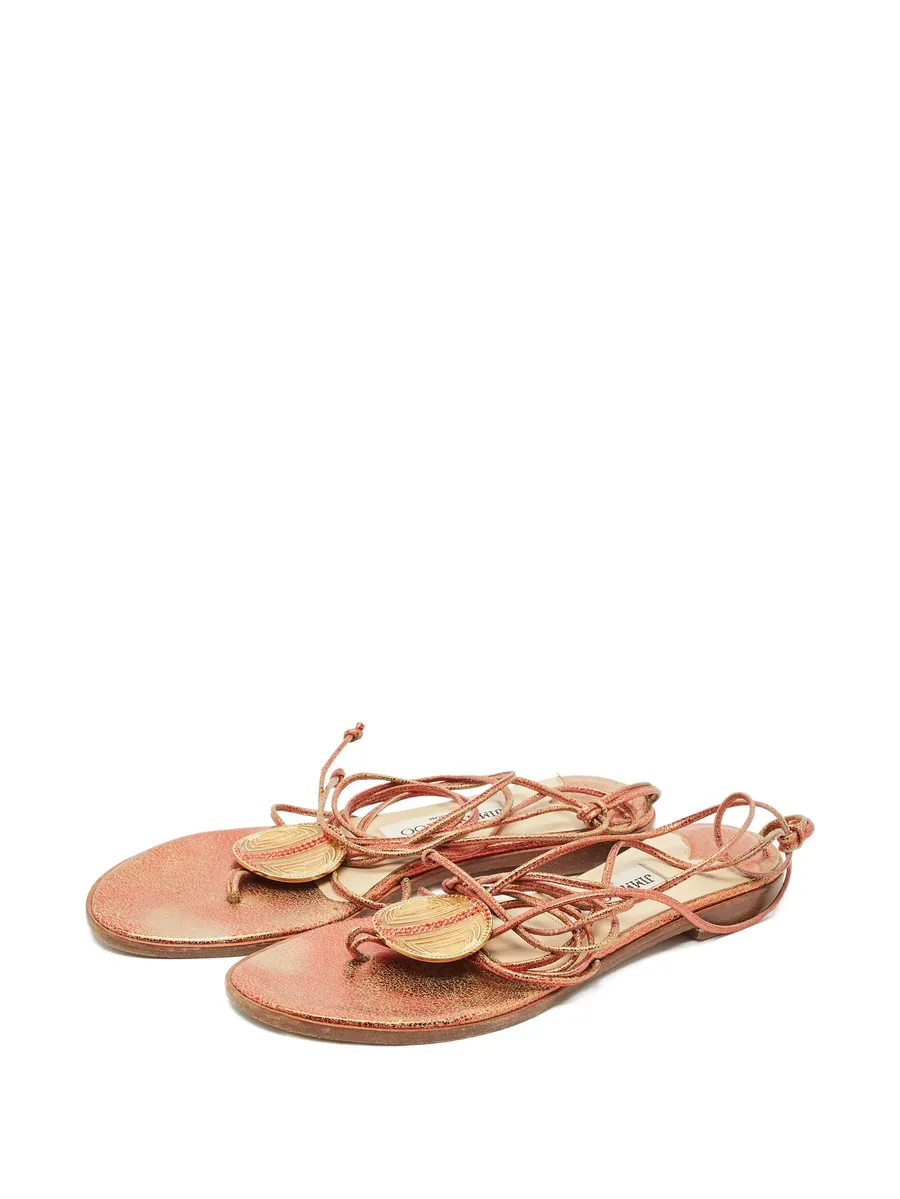 leather ankle-wrap sandals 4