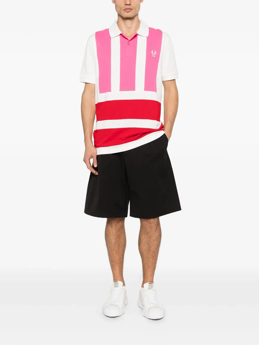 striped logo-embroidered polo shirt 4