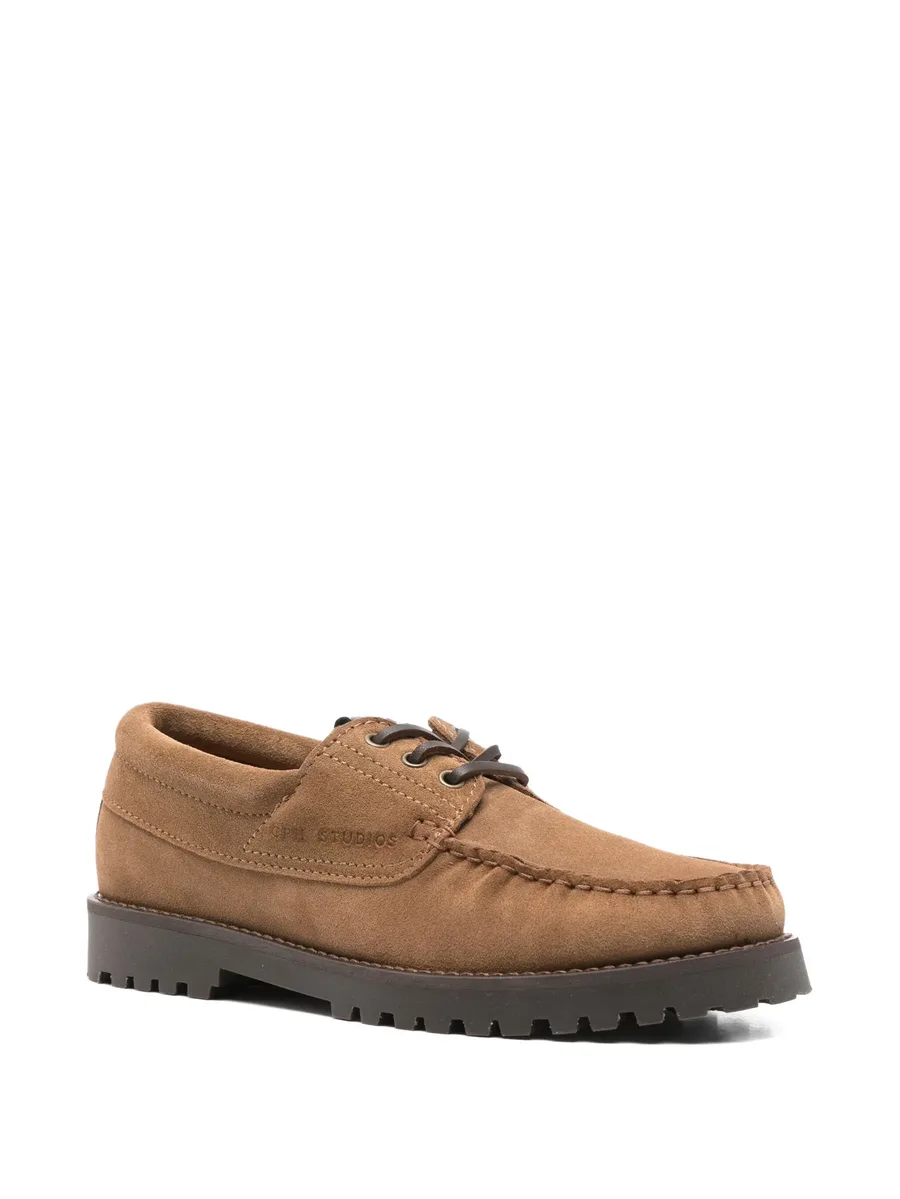 suede lace-up loafers 3