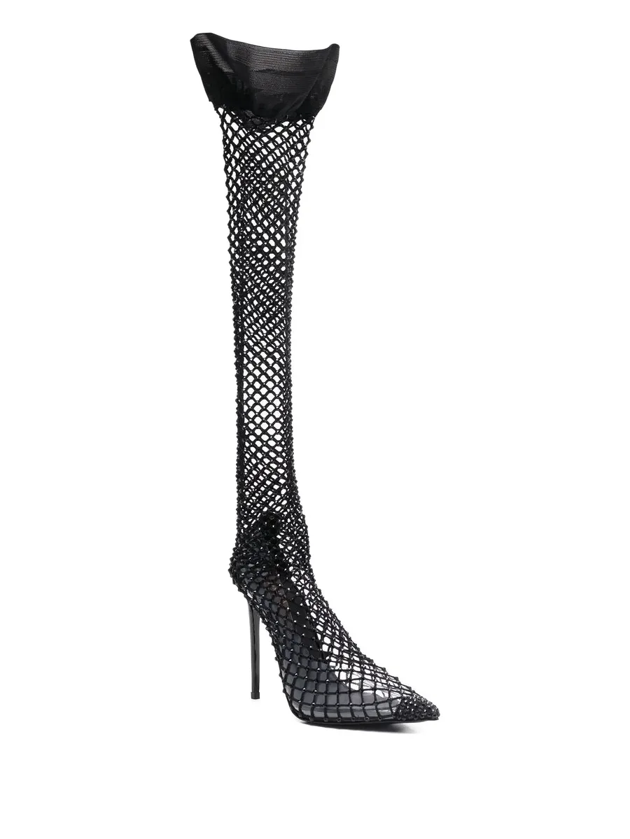 Gilda fishnet thigh-high boots 3