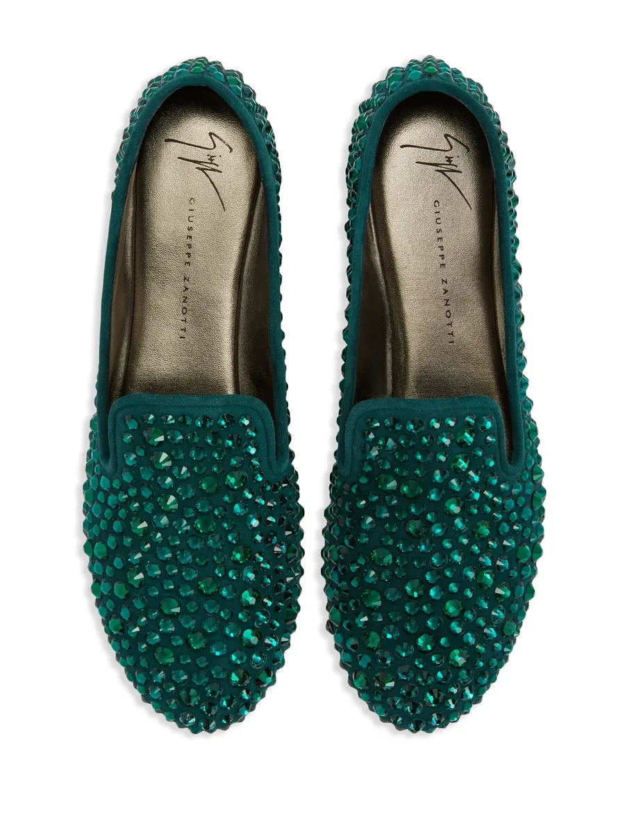 Evangeline crystal-embellished loafers 7