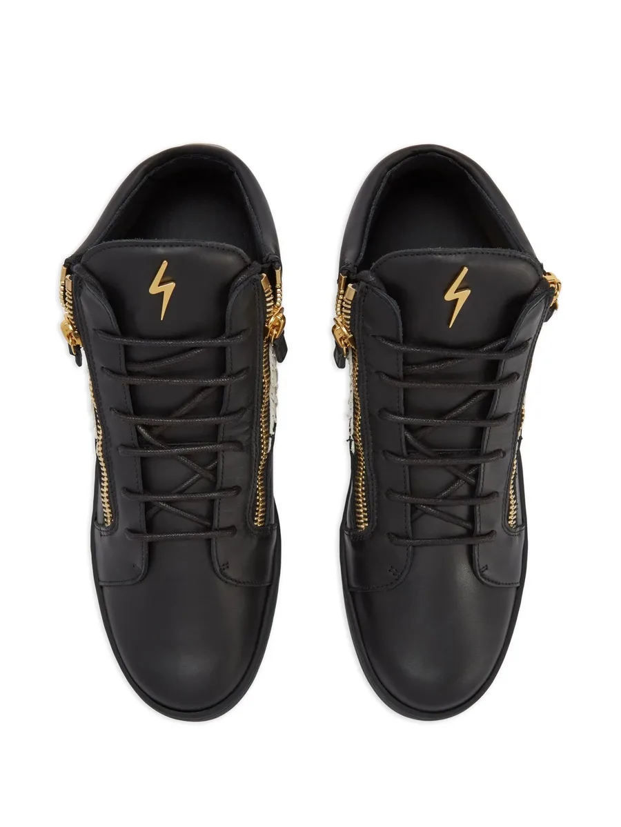 Kriss zip-fastening leather sneakers 7