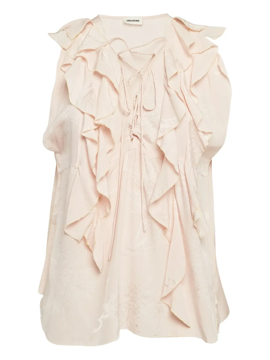 pre-owned ruffle-detail blouse 1