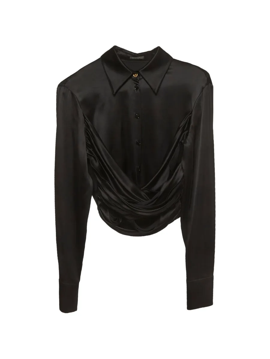 draped cropped shirt 1