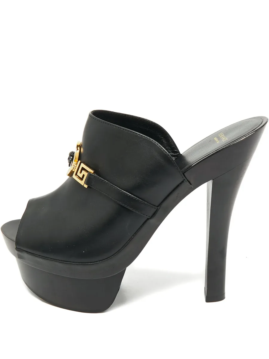 Insignia leather slide sandals 2