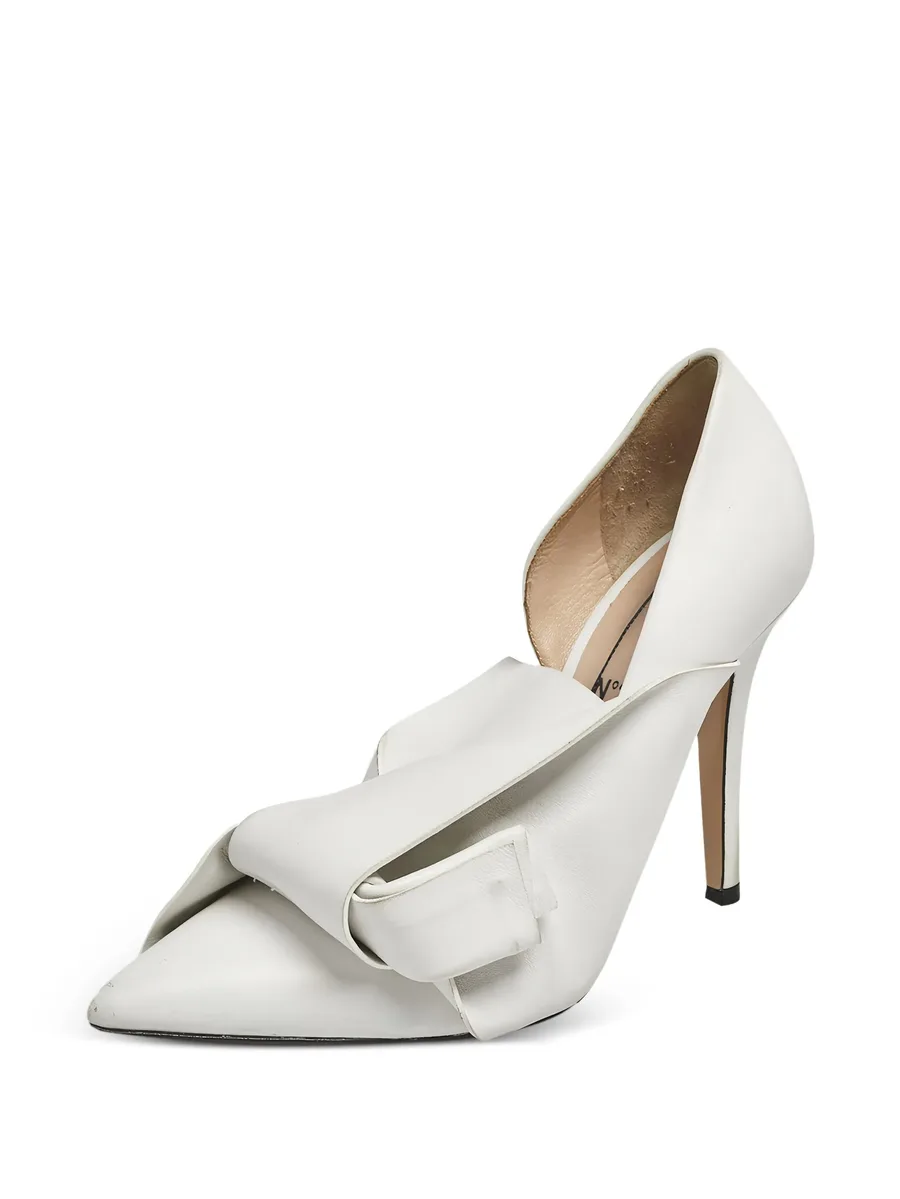 110mm knotted leather pumps 3