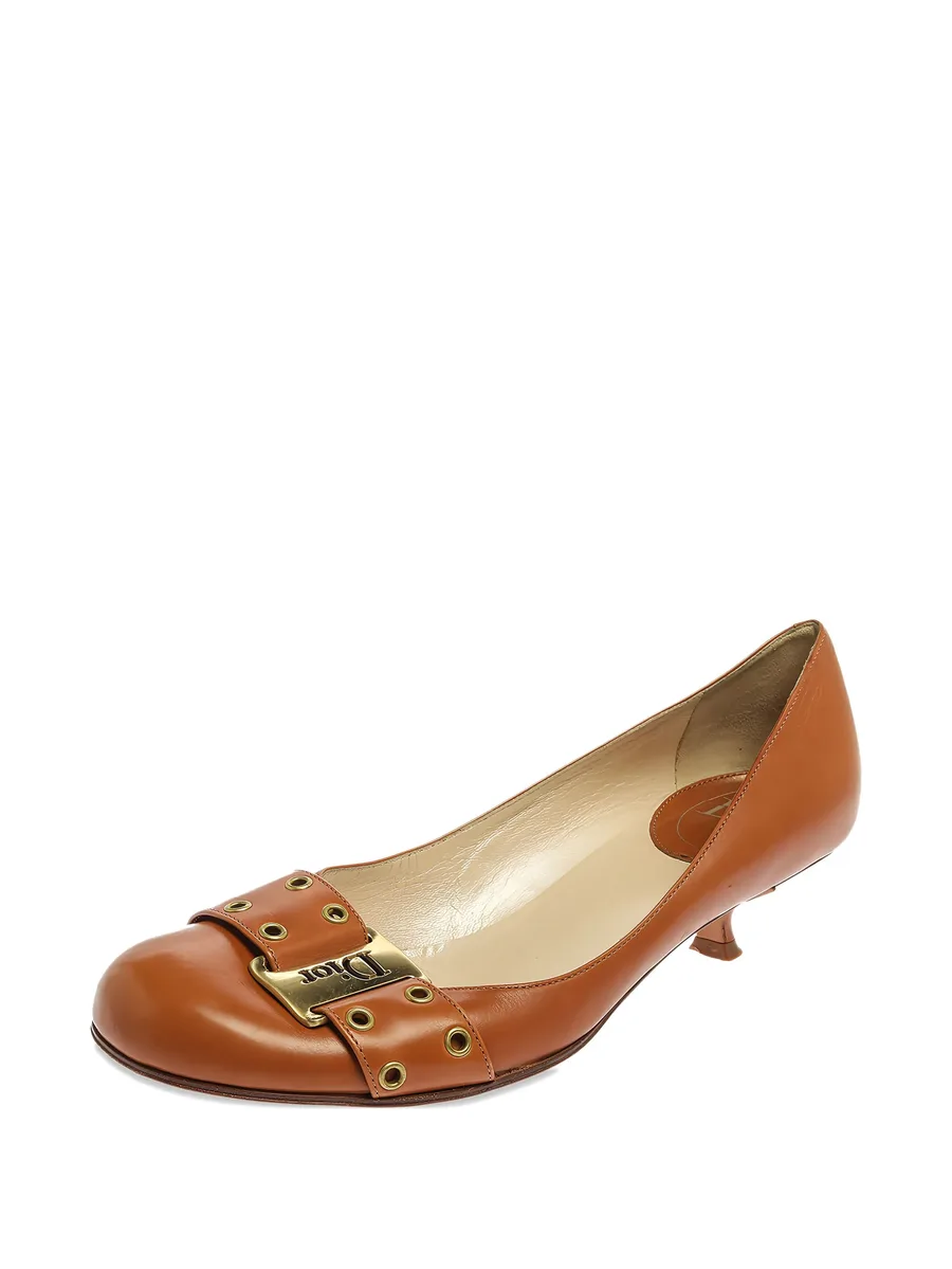 buckled grommet pumps 3