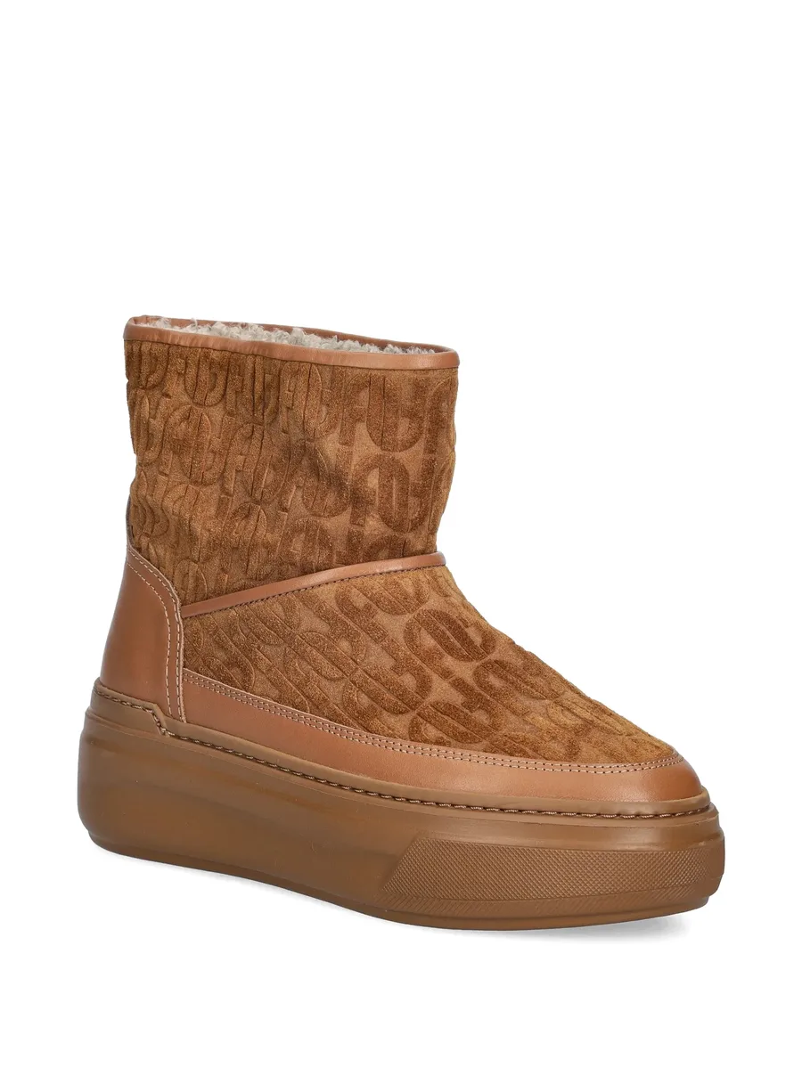 logo-embossed platform boots 3