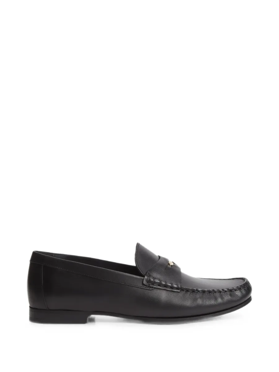 TH Monogram logo-plaque leather penny loafers 1