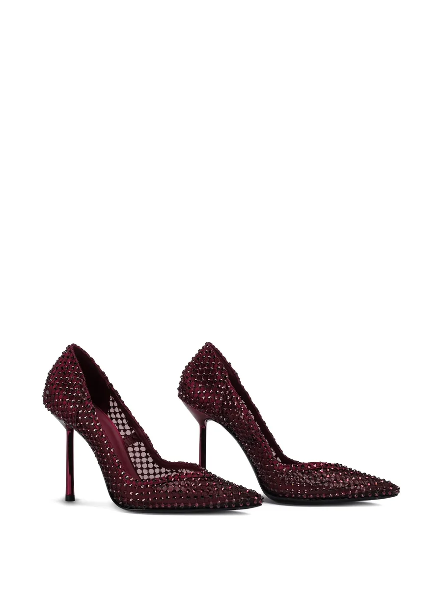 100mm Gilda crystal-embellished mesh pumps 3