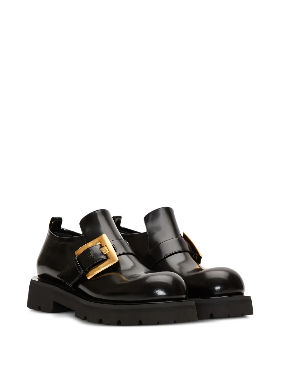Anthem buckle leather loafers 1
