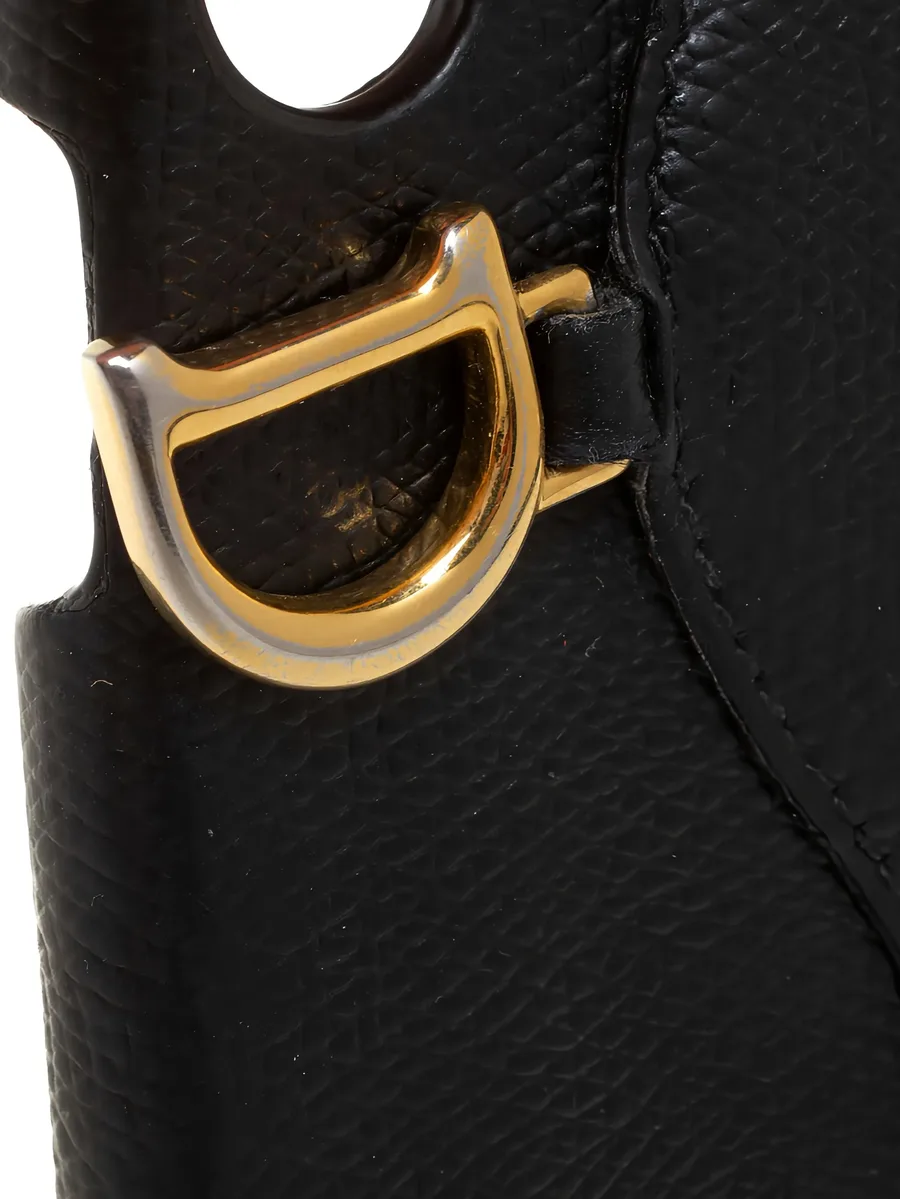 logo-charm leather iPhone X case 5