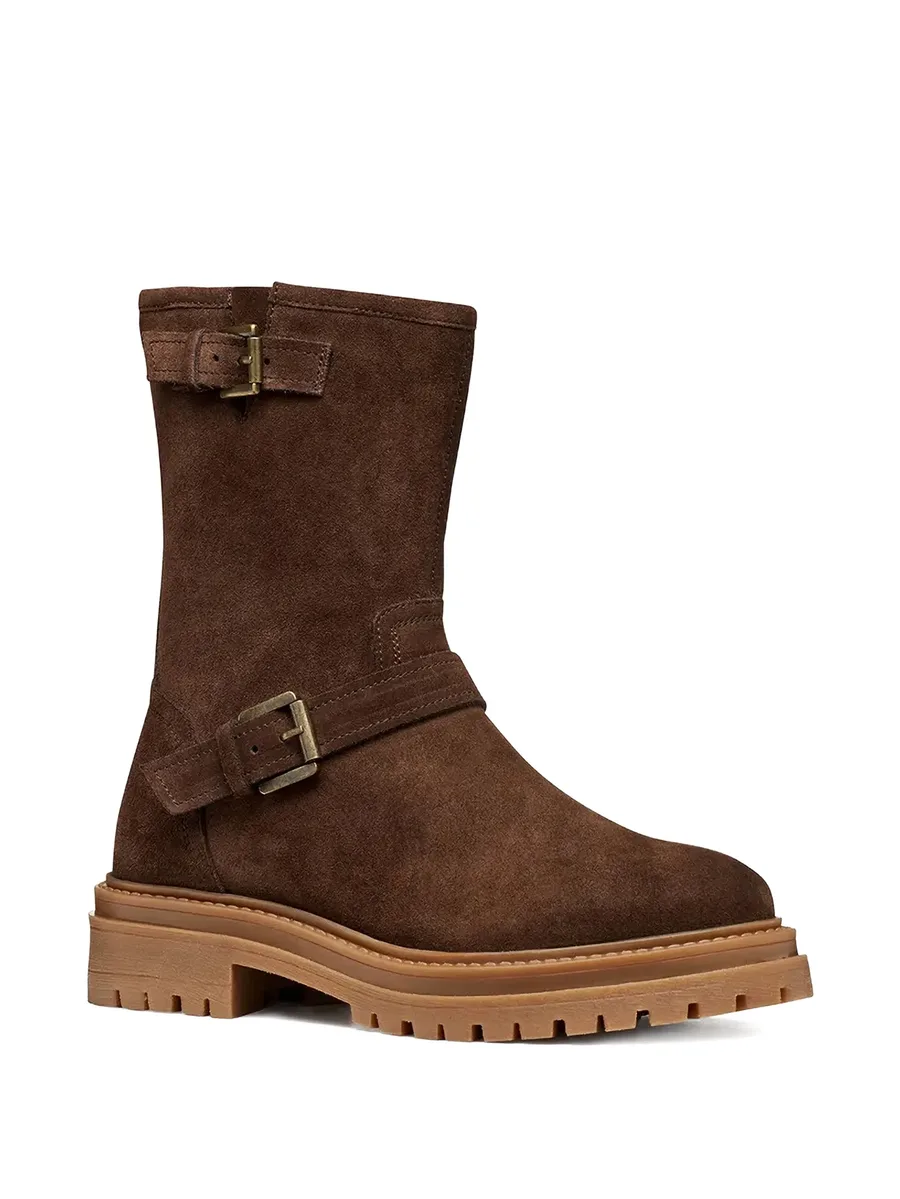 buckle-embellishment suede boots 3