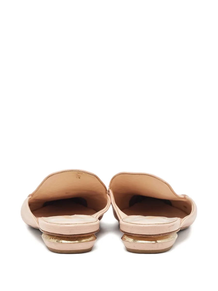Pre-owned leather mules 6