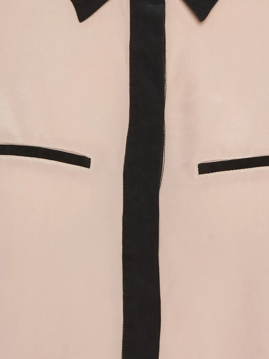 contrasting-trims silk shirt 6