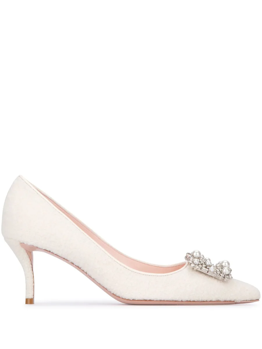 65mm crystal-buckle pumps 1