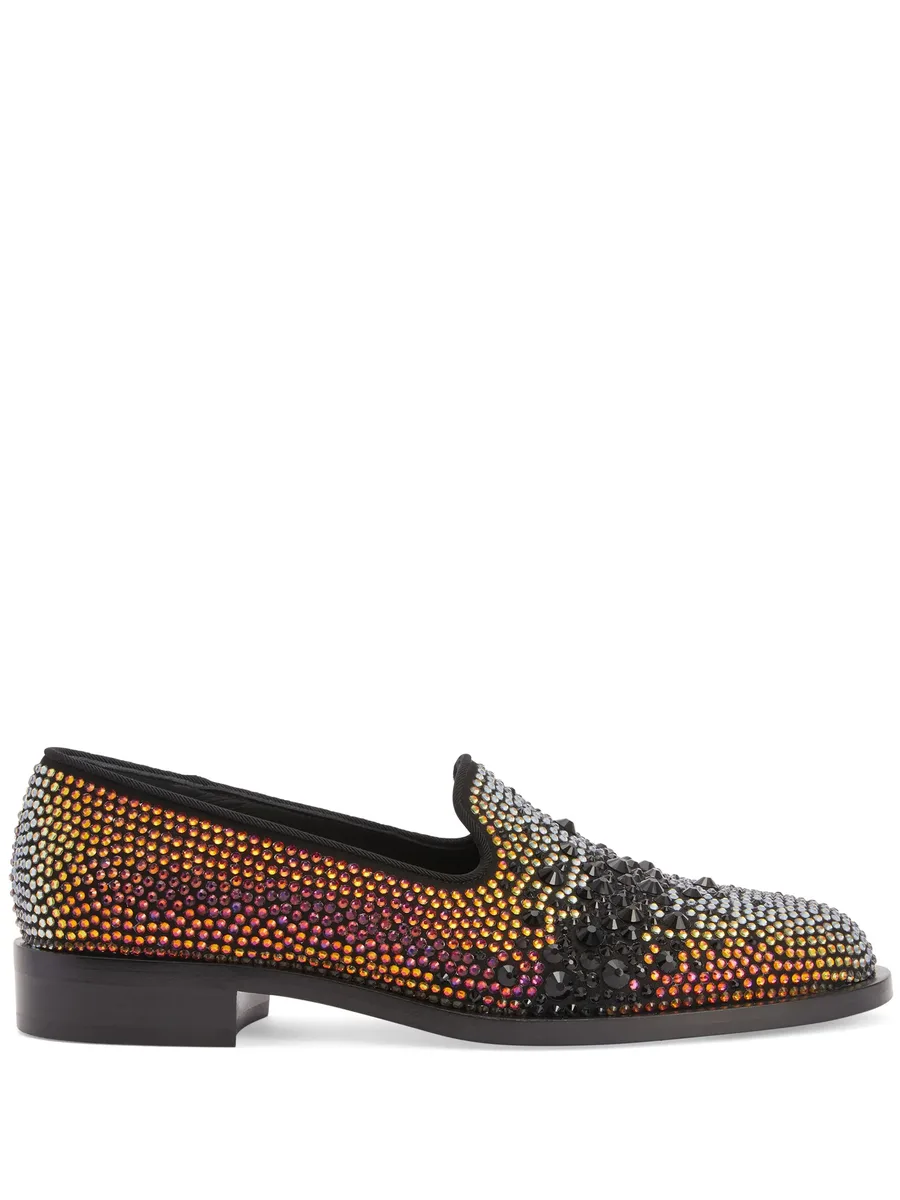 Matildha crystal-embellished loafers 1