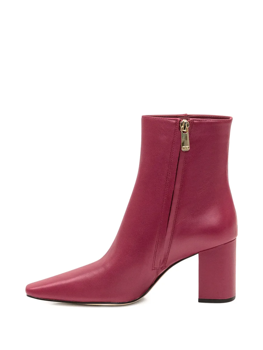 75mm Elise zip-detail block-heel ankle boots 8
