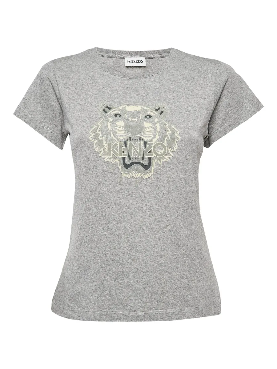 Tiger-embroidered T-shirt 1