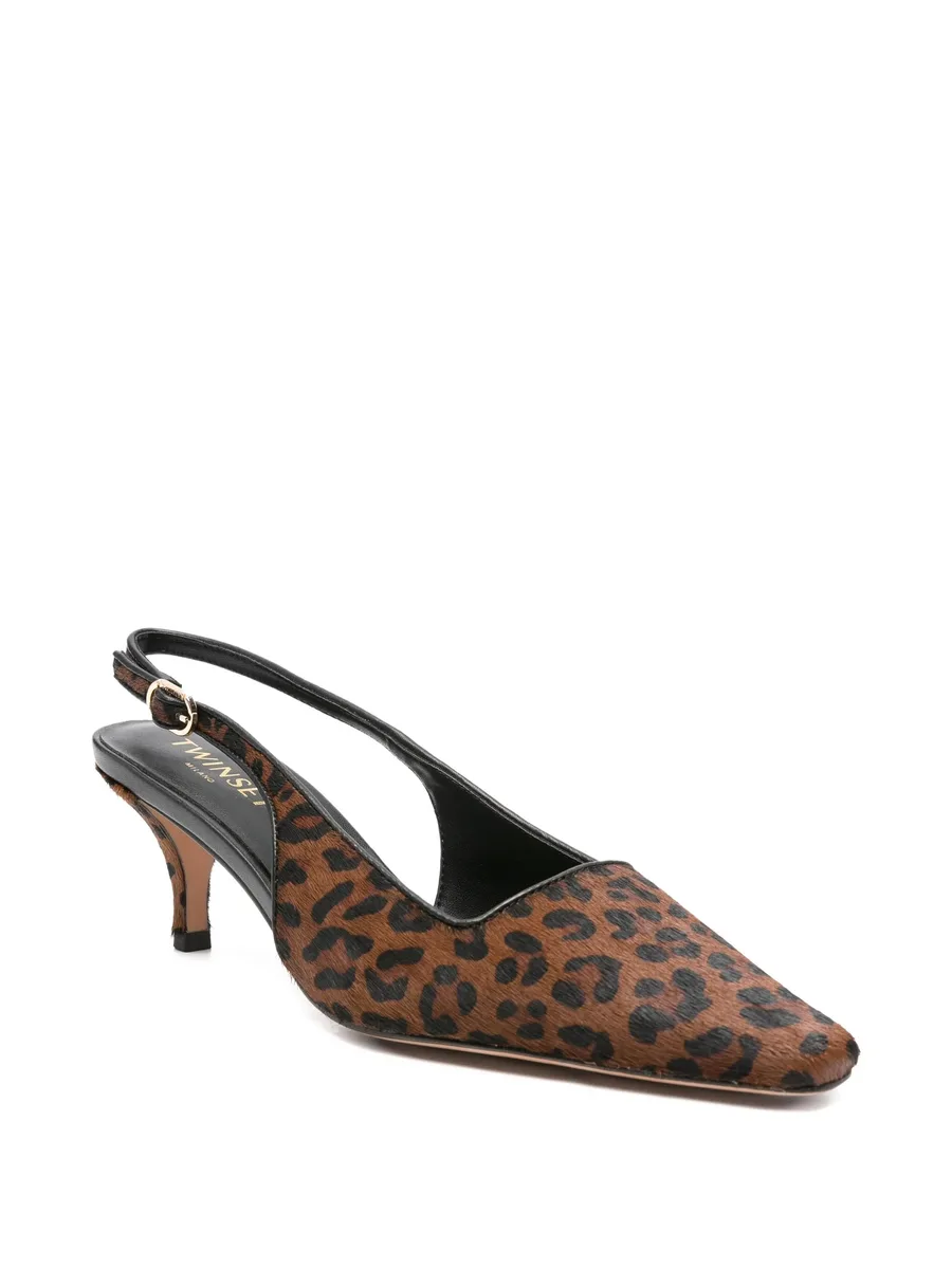 70mm slingback leopard pumps 5