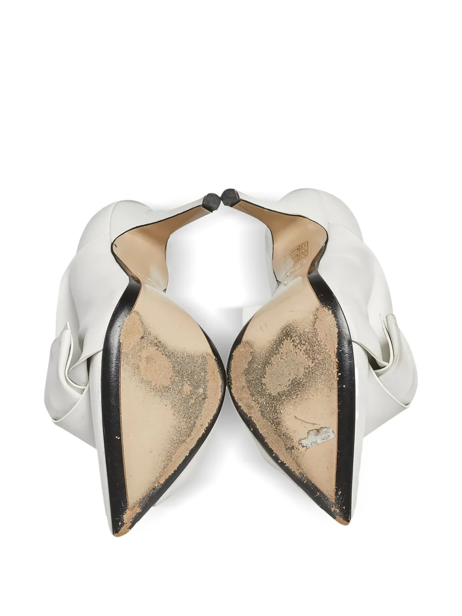 110mm knotted leather pumps 10